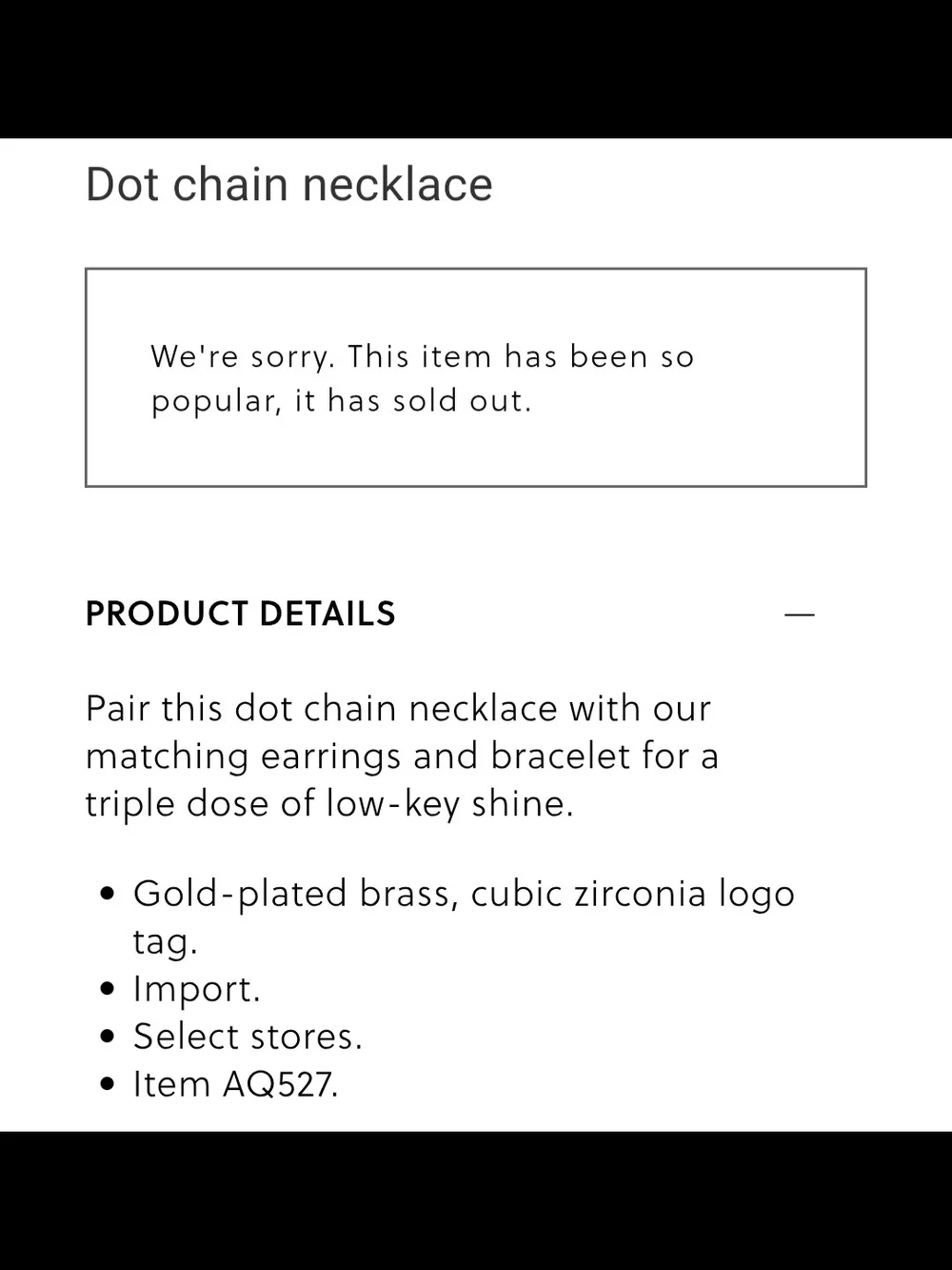 J Crew Gold Dot Chain Set Necklace & Bracelet - Picture 8 of 9